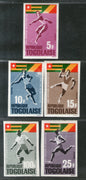Togo 1965 African Games Football Running Sc 525-C46 IMPERF Set MH # 1571