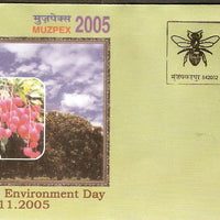India 2005 MUZPEX Environment Day Apiculture Special Cover # 16004