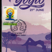 India 2021 International Yoga Day Health Fitness Max Card # 16014