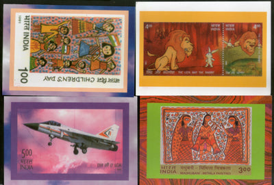 India 2003 Madhubani Children's Day Likh Florican Body Guard 6 Diff. Post Cards # 16021