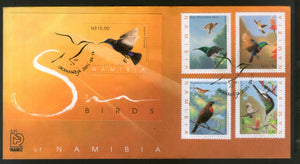 Namibia 2005 Birds Sunbirds Wildlife Animals Fauna 4v + M/s on FDC # 16026