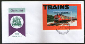 Grenada 2002 Trains Locomotive Railway Sc 3041 M/s FDC # 16027