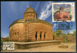 India 2020 Terracotta Temples Architecture Hindu Mythology Max Cards # 16055