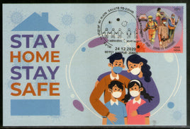 India 2020 We Salute to Corona Warrior COVID-19 Health Max Card # 16073