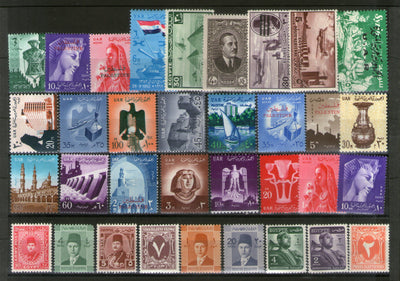 Egypt UAR Collection of 34 Different Stamps on Diff. Themes MNH # 1607