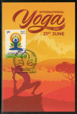 India 2021 International Yoga Day Health Fitness Max Card # 16085
