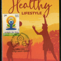 India 2021 International Yoga Day Health Fitness Max Card # 16103