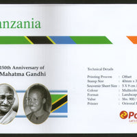 Tanzania 2019 Mahatma Gandhi of India 150th Birth Anniversary Flag Stamps Presentation Pack MNH # 16129