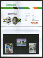 Tanzania 2019 Mahatma Gandhi of India 150th Birth Anniversary Flag Stamps Presentation Pack MNH # 16129