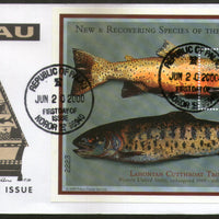 Palau 2000 Trout Fishes Marine Life Animals Sc 573 M/s FDC # 16137