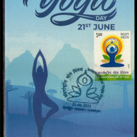 India 2021 International Yoga Day Health Fitness Max Card # 16165