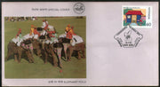 India 1988 Elephant Polo Sport Wildlife Animals Special Cover # 16217