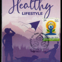 India 2021 International Yoga Day Health Fitness Max Card # 16253