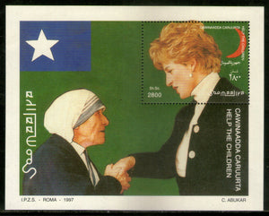 Somalia 1997 Mother Teresa & Diana Nobel Prize Winner M/s MNH # 16319