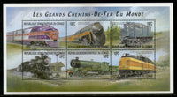 Congo - Zaire 2001 Steam Locomotive Train Railway Electric Sc 1563 Sheetlet MNH # 16335