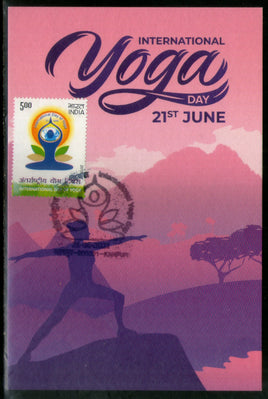 India 2021 International Yoga Day Health Fitness Max Card # 16340