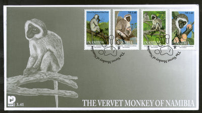 Namibia 2004 Vervet Monkey Wildlife Animal Mammal Fauna Fruit 4v FDC # 16430