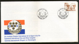 South Africa 1983 Int'al Vine & Wine Congress Grapes Fruits Glasses Cover # 16511