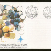 South Africa 1977 Int'al Symposium on Quality of Vintage Wine Glasses Grapes FDC # 16514