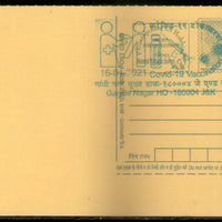 India 2021 COVID-19 Vaccination Gandhi Post Card Postal Stationery # 16519