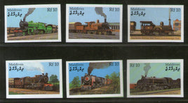 Maldives 2000 Indian Railway History Locomotive Transport IMPERF 6v Sc 2443  MNH # 1651
