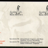 South Africa 1990 Int'al Congress Succulent Plant Flora Date Stamp Card #16532