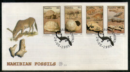 Namibia 1995 Fossils Prehistoric Wildlife Animal Fauna Sc 779-82 FDC # 16542