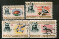 Ajman 1965 Wild Life Birds Fish Eagle Sc CO1-5 Air Mail Service Cancelled # 1656