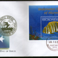 Micronesia 2001 Under Water Fishes Marine Life Animals Sc 448 M/s on FDC # 16574