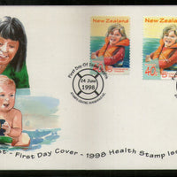 New Zealand 1998 Children's Water Safety Sport Health Sc B159-61 FDC # 16578
