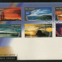 New Zealand 1998 Scenic Skies Lake Mountain Tourism Sc 1526-31 FDC # 16579
