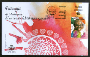 Spain 2019 Mahatma Gandhi of India 150th Birth Anniversary 1v FDC # 16586