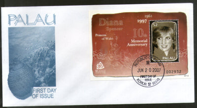 Palau 2007 Princess Diana Spencer Royal Family Sc 896 M/s FDC # 16611