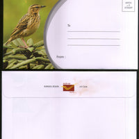 India 2018 Bird Broad Tailed Grass Warbler Fauna Envelope + Letter Sheet # 16638