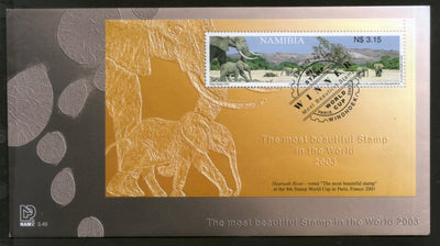 Namibia 2003 Elephant Ephemeral Rivers Wildlife Animals M/s on FDC # 16643