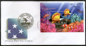 Micronesia 2000 Coral Butterfly Fishes Marine Life Animals Sc 401 M/s FDC # 16857