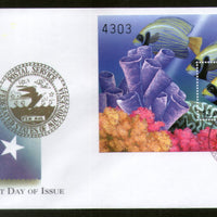 Micronesia 2000 Coral Angel Fishes Marine Life Animals Sc 402 M/s FDC # 16860