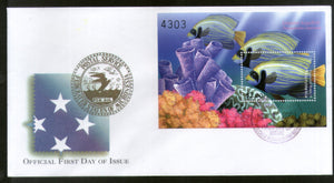 Micronesia 2000 Coral Angel Fishes Marine Life Animals Sc 402 M/s FDC # 16860