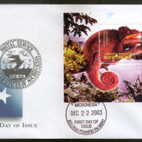 Micronesia 2003 Chameleon Reptiles Wildlife Animals Sc 577 M/s FDC # 16869