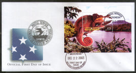 Micronesia 2003 Chameleon Reptiles Wildlife Animals Sc 577 M/s FDC # 16869