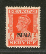 India Patiala State 2As KG VI Service Stamp SG O78 / Sc O70 Cat. £10 MNH # 1687
