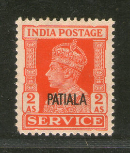 Timbre de service Inde État de Patiala 2As KG VI SG O78 / Sc O70 Cat. 10 £ MNH n° 1687 