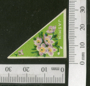 India 1950's Jasmin Flower French Print Vintage Perfume Label Multi-Colour # 016 - Phil India Stamps