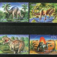 Central African Rep. 2001 Dinosaurs Pre Historic Animals Sc 1430-33 MNH # 1700