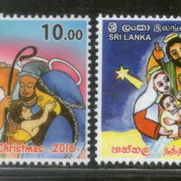 Sri Lanka 2016 Christmas Festival Christianity Religion Art Painting 2v MNH #176 - Phil India Stamps