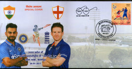 India 2017 England 1st T20 Cricket Match Virat Kohli Eion Morgan Special Cover # 18015