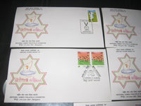 India 1997 Athletics Sports Wheel Ball Games NGPEX Banglore 7 diff. Special Covers # 18066
