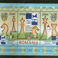 Romania 2002 Chess Olympiad Sport Sc 4546 M/s MNH # 1811