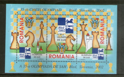 Romania 2002 Chess Olympiad Sport Sc 4546 M/s MNH # 1811