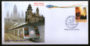 India 2016 Metro Train Transport Railway Temple KAWNPEX Special Cover # 18140